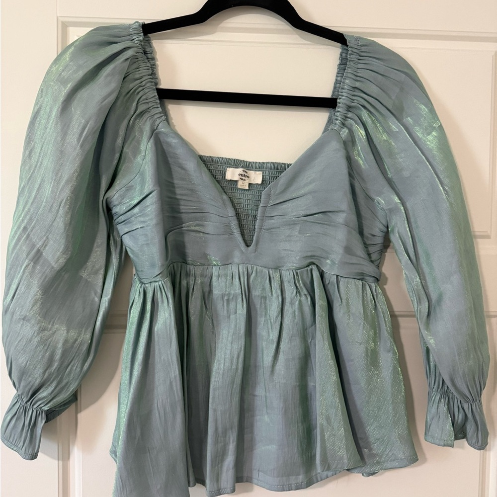 Entro Shimmering Mint Blouse